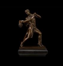 16" Copper Art Deco Sculpture One Couple Woman and Man Ballroom Dancing Statue 2024 - buy cheap