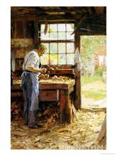 Village Carpenter Edward Henry Potthast paintings Decorative art Handmade High quality 2024 - buy cheap