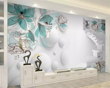 Настенные обои от крафт для стен спальни 3D роскошный 3D цветок абстрактный геометрический фон обои домашний декор для гостиной 2024 - купить недорого