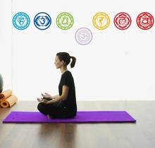 7PCS/set Chakras wallpaper Stickers Mandala Yoga Om Meditation Symbol Wall Decal Chakra Home wall decor Decoration Wall 19X19cm 2024 - buy cheap