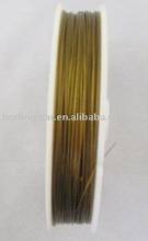 FREE SHIPPING 3ROLL of Golden Tiger Tail Beading wire 0.45mm M80 2022 - buy cheap