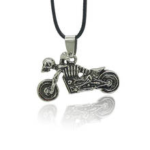 Fashion Sultry Motorcycle Necklace Personality Tide Male Knight Cyclist Metal Pendant Ancient Color Necklace Gift 2024 - buy cheap