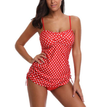 Mujeres Sexy punto de impresión rayada baño Beachwear de dos piezas Biquini Tankini Bikini trajes de baño Bikini 2024 - compra barato