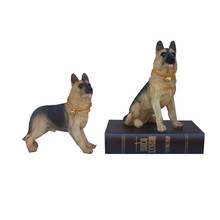 Figuras de perro lobo para decoración del hogar, figuritas de resina artesanales para oficina, figuras de perro, decoración de coche para perros 2024 - compra barato