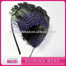 2014 feather headband+fashion design+fast delivery+free shipping 2024 - купить недорого
