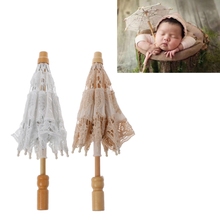 Paraguas de encaje para recién nacidos, accesorios para fotografía de bebés, estudio infantil, cuidado de la muñeca 2024 - compra barato
