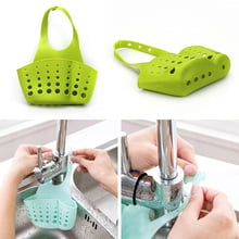 2016 New Cute Kawaii Kitchen Portable Hanging Drain Bag Drain shelf Basket Bath Storage Gadget Tools Sink Holder For Kitchen 2024 - buy cheap