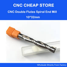 1pc 10mm SHK Wood cutter CNC Router Bits 2 Flutes Spiral End Mills Double Flute Milling Cutter Spiral PVC Cutter 2024 - buy cheap