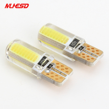 100 шт. светодиодный T10 194 168 W5W COB 20SMD светодиодный парковочная лампа авто Клин габаритный фонарь с can-bus яркая кварцевая белый лицензионный Светильник лампы 2024 - купить недорого