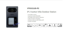 In Stock  Free Shipping DAHUA Video Intercom Doorbell IP 2-button Villa Outdoor Station Without Logo VTO3211D-P2 2024 - buy cheap