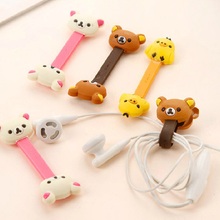4Pcs Cartoon Silicone Data Wire Cable Organizer Kawaii Earphone Bobbin Winder Wire Cord Holder For iPhone USB Protector Gadgets 2024 - buy cheap