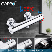 Gappo conjunto torneira do chuveiro do banheiro termostática chuveiro chrome montado na parede termostato misturador do chuveiro torneiras da banheira 2024 - compre barato