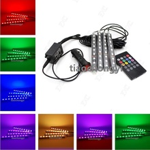 Wireless Remote Music Voice Control Colorful 9 LED Car Interior Light RGB Neon 2024 - buy cheap