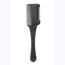 Professional Hair Razor Comb Black Handle Hair Razor Cutting Thinning Comb Home DIY Thinning Trimmer Inside Blades 2024 - buy cheap