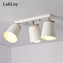 Luxuloy luzes de teto modernas brancas, para corredor, lâmpada de metal ajustável, para interior de madeira, acessórios de iluminação, lâmpadas de techo 2024 - compre barato