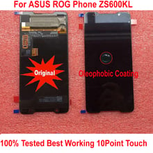 100% Оригинальный AMOLED ЖК-дисплей, сенсорный экран, панель, дигитайзер в сборе, датчик для 6,0 "телефона ASUS ROG ZS600KL, запчасти для мобильных телефонов 2024 - купить недорого