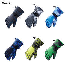 Winter Men Women Outdoor Mountaineering Hiking Skiing Windproof Waterproof Thick Warm Full Finger glove Riding Motorcycle Mitten 2024 - buy cheap