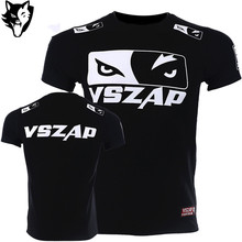 VSZAP Boxing Jersey Fight MMA T-Shirt Gym Shirts Boxing Fitness Sport Muay Thai Cotton Breathable T Shirt Men Kick boxing 2024 - buy cheap