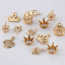 Wholesale Women 15pcs/pack Vintage Mixed Crown Necklace Pendant Connector Diy Jewelry Findings branches Charms Accessories 2024 - buy cheap