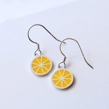 Pendientes colgantes de Plata de Ley 925 para mujer, aretes largos antialérgicos con personalidad, color naranja, estilo coreano, SEA342 2024 - compra barato