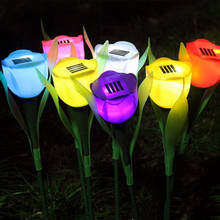 1PCS 1.2V Outdoor Lighting Yard Garden Solar Power LED Lamp Romance Tulip Flower Shape Lawn Lamps Decoration Lights Luminaria AA 2024 - buy cheap