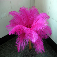 Nueva pluma de avestruz roja 30 Uds Mei 14-16 pulgadas/35-40 cm decoración de fiesta Color opcional al por mayor 2024 - compra barato