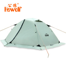 Hewolf High Quality Super Strong Double Layer Aluminum Pole 2 Person Waterproof Professional Ultralight Tent With Snow Skirt 2024 - buy cheap