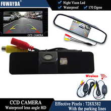 Fuwayda-câmera de visão traseira para carro, sem fio, chip ccd chip, tamanho 4.3, espelho retrovisor à prova d'água 2024 - compre barato