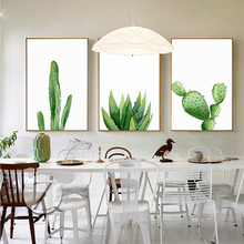 Plant Cactus Nordic Poster Print Minimalist Wall Art Canvas Painting Picture Living Room Decoration Home Decor 2024 - buy cheap