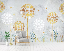 Обои на заказ 3d гостиная bedroo модные абстрактные Одуванчики цветы ТВ обои для стен 3 d 2024 - купить недорого