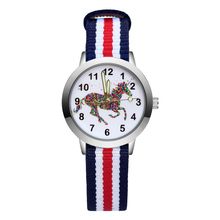 Fashion Cute Unicorn Horse Style Children's Watches Kids Student Girls Boys Quartz Nylon strap Wrist Watch JA143 2024 - buy cheap