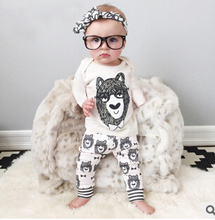 2016 Autumn style infant clothes baby clothing sets boy Cotton little monsters Full 2pcs baby boy clothes baby set baby romper 2024 - buy cheap