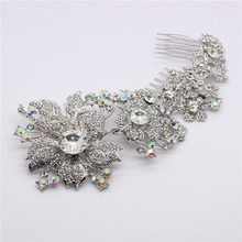 Fashion Promotion Tiara Noiva Winsome Wedding Hair Comb Bridal Accessories Vintage Comb, Rhinestone White, Side Tiara, Crystals 2024 - buy cheap