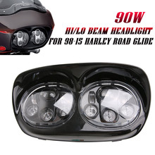 Motorcycle Dual Projector LED Headlight accessories 2inl headlight High/Low Double For Road/Glide 2004 -2013 2024 - buy cheap