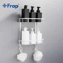 Frap New Bathroom Shelves Space Aluminum 2 Tiers Corner Shelf Shower Caddy Storage Shampoo Basket Wall Kitchen Holder Y38015-2 2024 - buy cheap