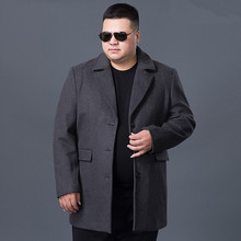 New10xl 9xl плюс размер зимняя куртка Мужская Утепленная шерстяное пальто, зауженное пальто, верхняя одежда теплая мужская повседневная куртка пальто бушлат 2024 - купить недорого
