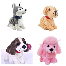 Электронные игрушки для домашних животных для детей, милая плюшевая собака хаски, подвижная подставка с голосовым управлением, интерактивные игрушки для детей, подарок на день рождения 2024 - купить недорого