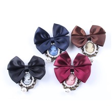 Elegant Women Ribbon Bow Brooch Pin Vintage Cameo Lady Simulated-pearl Brooches Girls Clothing Accessories Costume Jewelry 2024 - buy cheap