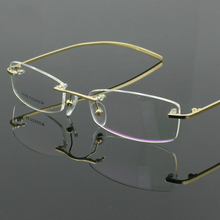 Viodream Men Women Memory 100% Titanium Rimless Glasses Frame Myopia Optical Frames Prescription Glasses free shipping 2024 - buy cheap