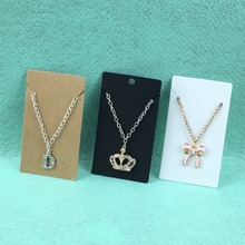 200Pcs 9x5cm Popular Necklace Cards Classic Blank Jewelry Display Card Accept Customize Logo 2024 - buy cheap