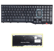Ssea-teclado para laptop, laptop com teclado em inglês para fujitsu lifebook ah552 2024 - compre barato