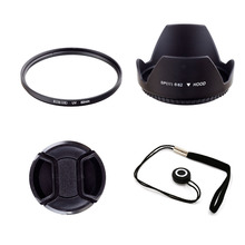 82 мм УФ-фильтр + бленда объектива + крышка объектива веревка для Canon Nikon Sony DSLR Объектив камеры 2024 - купить недорого