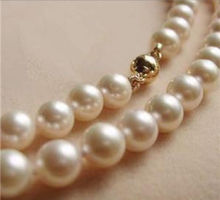 9-10MM AAA White Akoya Pearl Necklace 17" 2024 - buy cheap