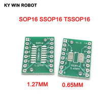 10pcs SOP16 SSOP16 TSSOP16 to DIP16 Pinboard SMD To DIP Adapter 0.65mm/1.27mm to 2.54mm DIP Pin Pitch PCB Board Converter Socket 2024 - buy cheap