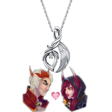 Game LOL Necklace XAYAH and RAKAN Pendant Necklace S925 Sliver Jewelry XAYAH Choker RAKAN Necklaces for Women Men Gift Couples 2024 - buy cheap