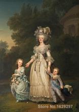 Pintura da arte por Elisabeth Vigee Lebrun Marie Antoinette com seus filhos de Alta Qualidade pintados à Mão 2024 - compre barato