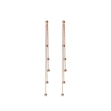 YUN RUO New Arrival Fashion Elegant Tassel Stud Earring Line Rose Gold Color Woman Girl Gift Titanium Steel Jewelry Never Fade 2024 - buy cheap