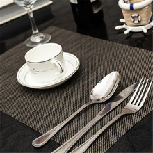 4pcs/lot 45*30cm Solid Placemat Elegant PVC Dining Table Mat Pad Slip-resistant Mats Kitchen Tools Coffee Tea Drinks Pads 2024 - buy cheap