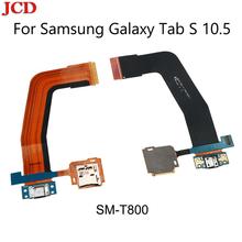 JCD Новый для Samsung Galaxy Tab S 10,5 SM-T800 разъем для док-станции зарядный порт гибкий кабель с держателем карты памяти MicroSD 2024 - купить недорого