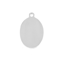 small oval shape pendants charms diy jewelry making parts pendant stainless steel mirror brush polish wholesale 10pcs 2024 - buy cheap